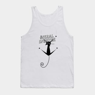 Feral Spinster - Black # with Cat Tank Top